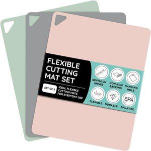 Extra Thick Flexible Cutting Boards for Kitchen,Cutting Mats for Cooking,Colored